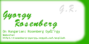 gyorgy rosenberg business card